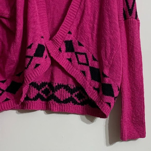 NWT JJ Basics Pink Cardigan Sweater Dress Jacket Cotton Open Front Large - Picture 7 of 9